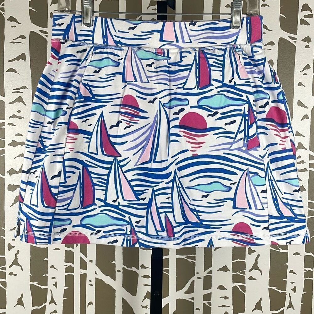 Talbots Nautical Sailboat Print Skort S - Picture 9 of 10